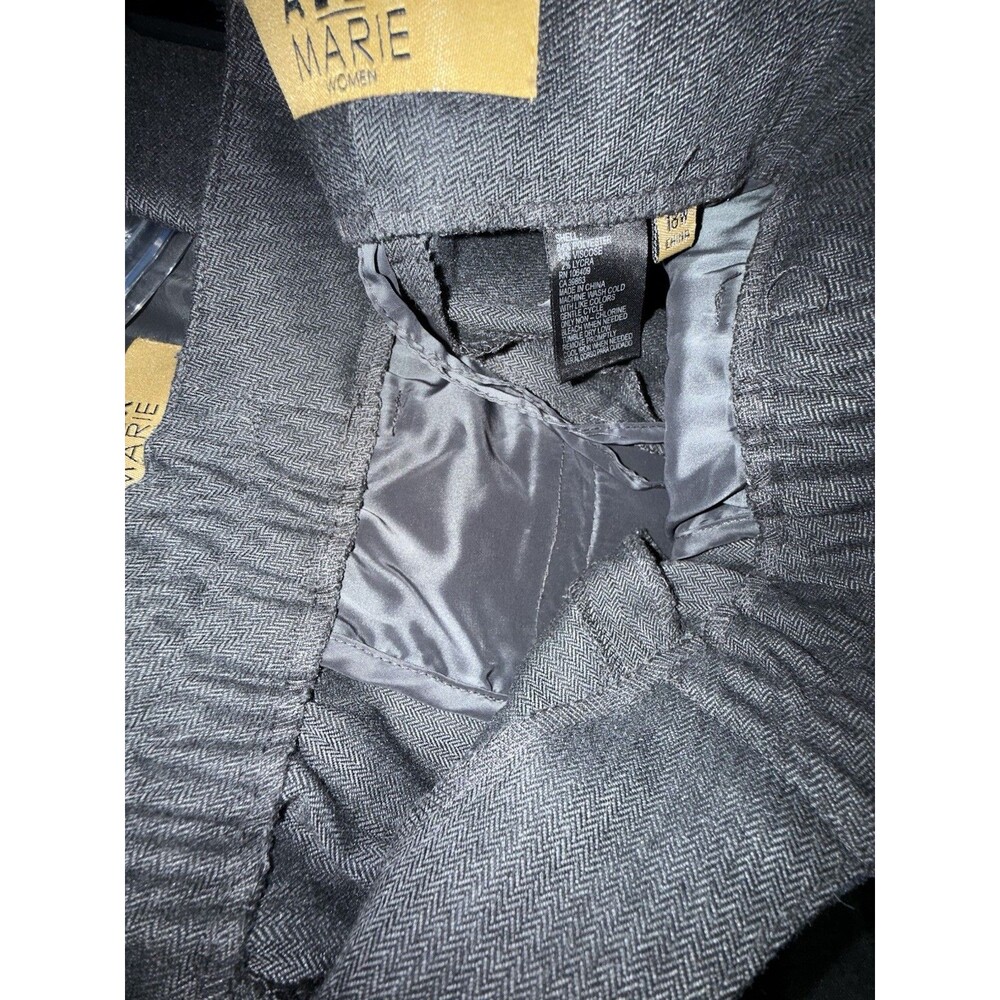 Alex Marie Career PantSuit 18W Blazer Jacket Pant Set Charcoal Gray Business - Picture 7 of 7